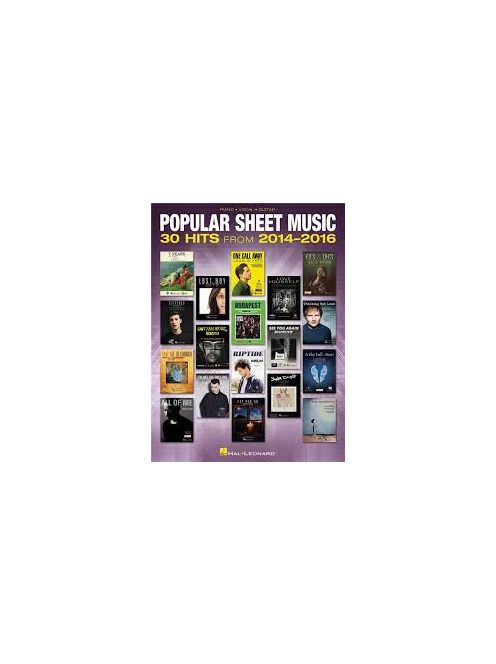 Popular Sheet Music - 30 Hits from 2014-2016