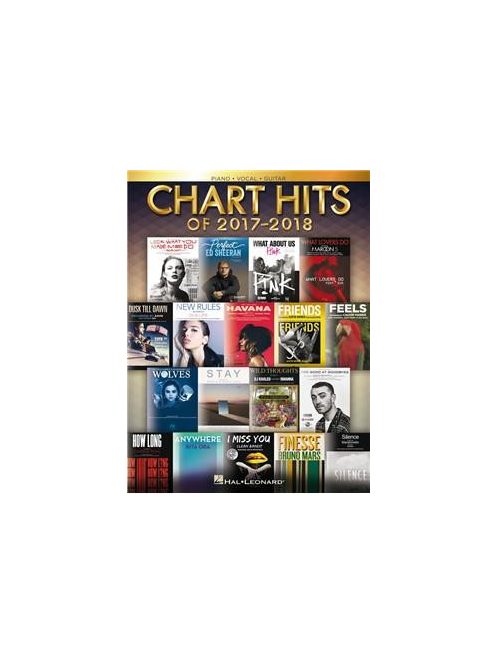 CHART HITS OF 2017-2018 - piano, vocal, guitar
