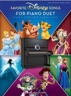   Favorite DISNEY Songs For Piano Duet-kezdő zongoristák számára