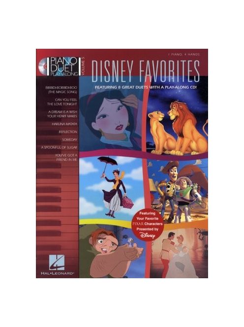 1 Piano, 4 Hands-Disney Favorites, Featuring 8 Greaat Duets with a Play-Along CD - Volume 5