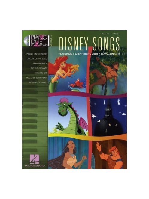 1 Piano 4 Hands- Disney Songs, Featuring 7 Great Dutes With a Play Along CD Vol.6