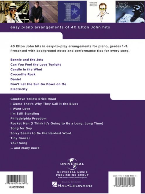 John, Elton: Really Easy Piano: 40 Elton John Songs