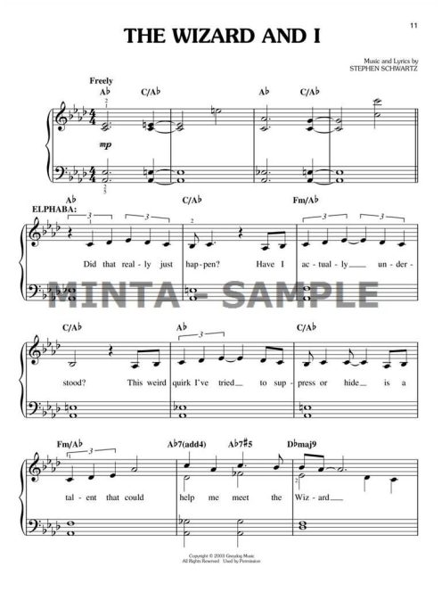 Schwartz, Stephen: Wicked: Easy Piano Selection