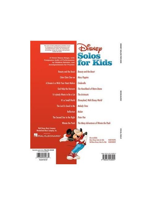 Disney Solos For  Kids - Vocal Solo