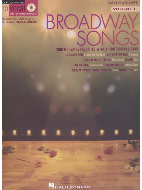 Broadway Songs for female singers Vol.1- CD-melléklettel