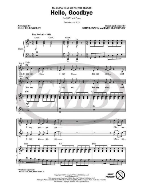 Lennon, John: Hello, Goodbye