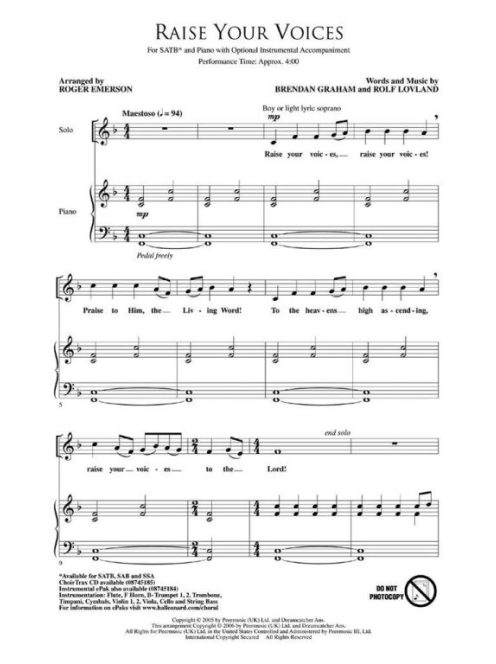 Graham, Brendan: Raise Your Voices (minimum rendelés 5 db)