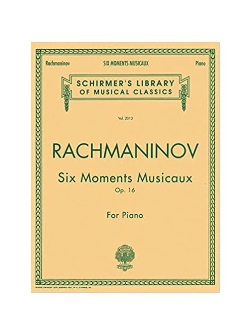 Rachmaninov, Sergei: Six Moments Musicaux