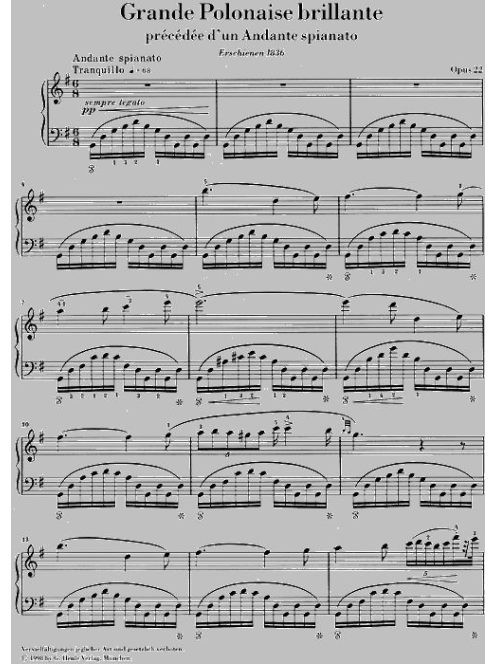 Chopin, Frédéric: Andante spinato and Grande Polonaise Brillante E flat major