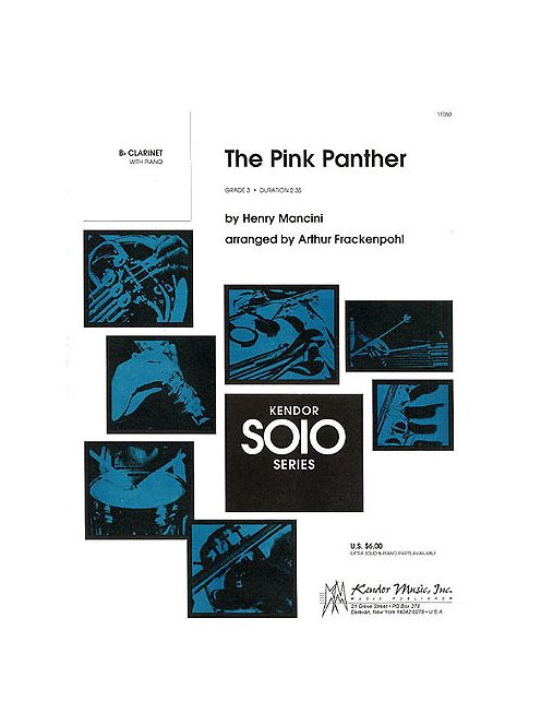 Henry Mancini: The Pink Panther-klarinét kotta zongora kísérettel