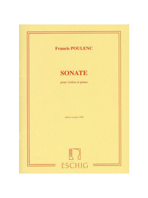 Francis Poulenc: SONATE pour violon & piano