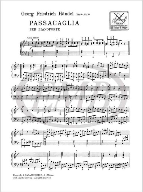 Händel, Georg Friedrich: Passacaglia