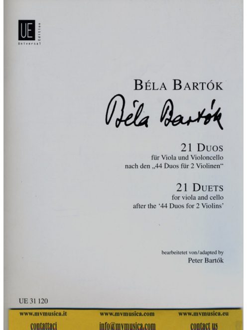 Bartók Béla:21 duó mélyhegedűre és