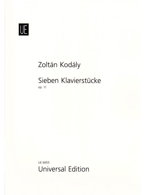 Kodály Zoltán: Sieben Klavierstücke-Hét zongoradarab-op.11(1918)