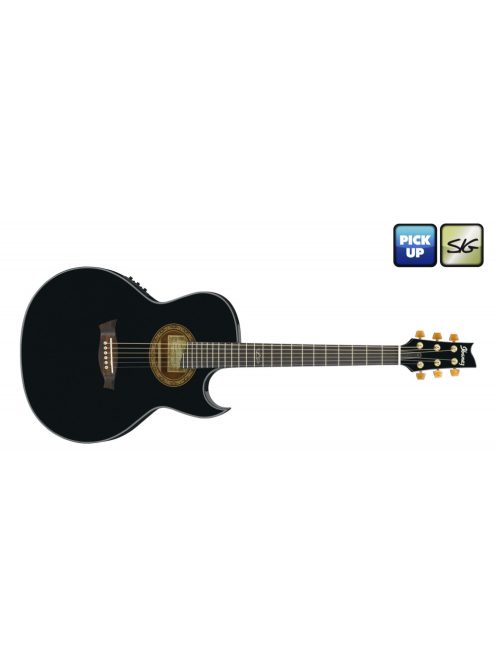 Ibanez Steve Vai signature elektro akusztikus gitár-Black Pearl High Gloss