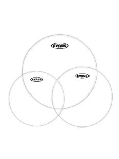   Evans tom ütőbőr szett 10", 12", 14" - egyrétegű, clear