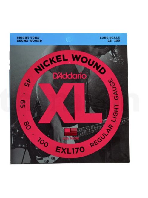 D'Addario Nickel Long scale -készlet-45-65-80-100