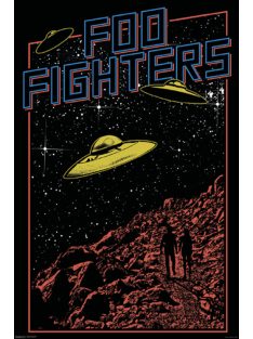 Foo Fighters: UFOs (Black) Textil Zászló