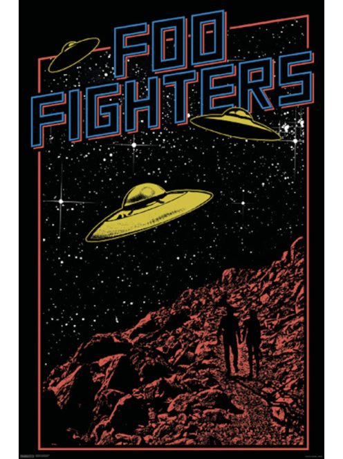 Foo Fighters: UFOs (Black) Textil Zászló