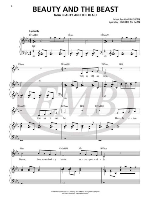 Disney Songs For Female Singers-ének és zongora, letölthető hanganyaggal