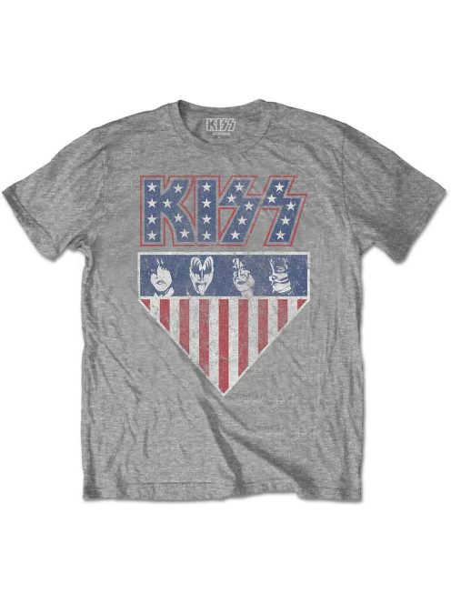 KISS: STARS AND STRIPES Unisex Póló