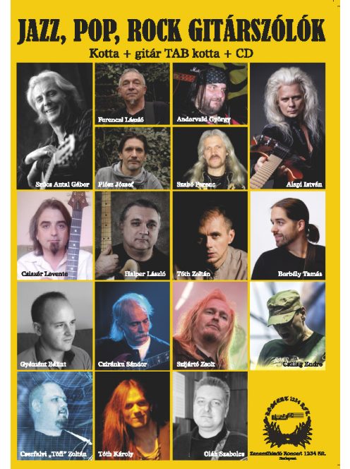 JAZZ, POP, ROCK gitárszólók CD melléklettel