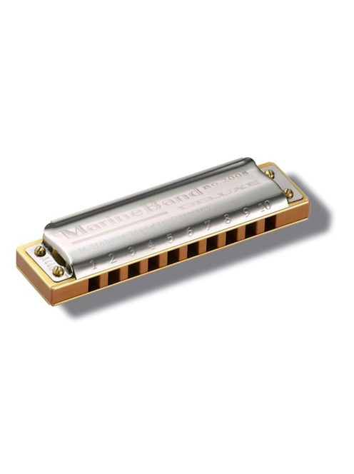 Hohner Marine Band Deluxe-szájharmonika fa betétes, "C" hangolás