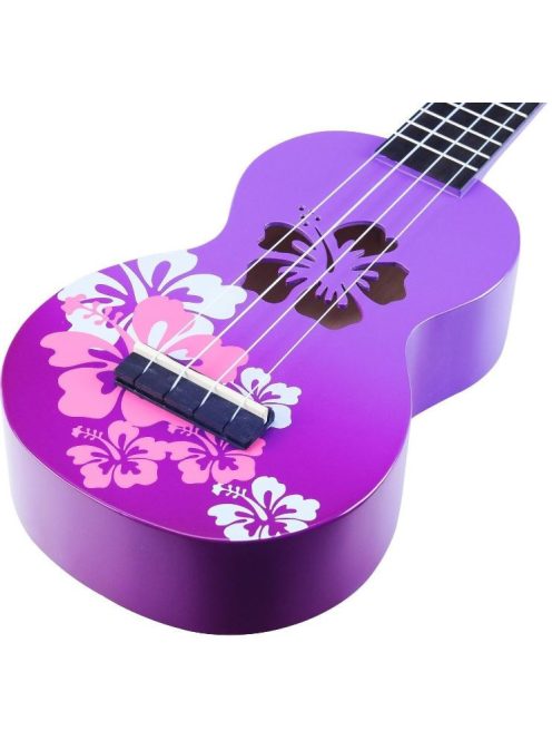 Mahalo Hibiscus Szoprán ukulele Hibiscus Purple Burst