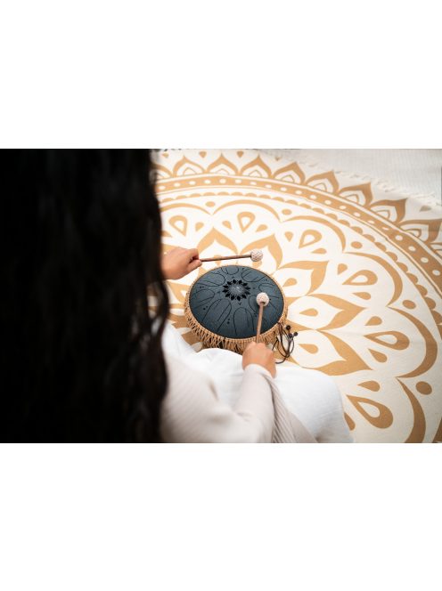 MEINL Sonic Energy Medium Octave Steel Tongue Drum, Navy Blue