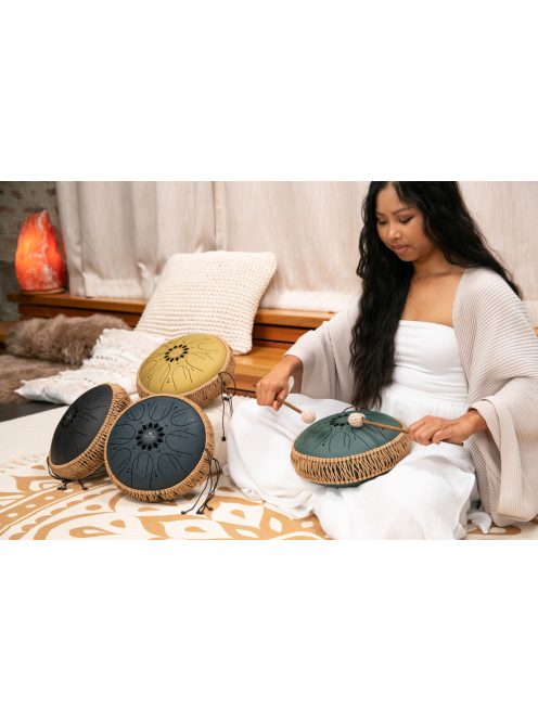 MEINL Sonic Energy Medium Octave Steel Tongue Drum, Navy Blue