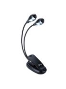 Csíptetős dupla kottalámpa (2x2 LED)