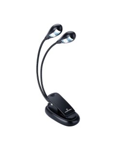 Csíptetős dupla kottalámpa (2x2 LED)