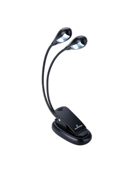 Csíptetős dupla kottalámpa (2x2 LED)