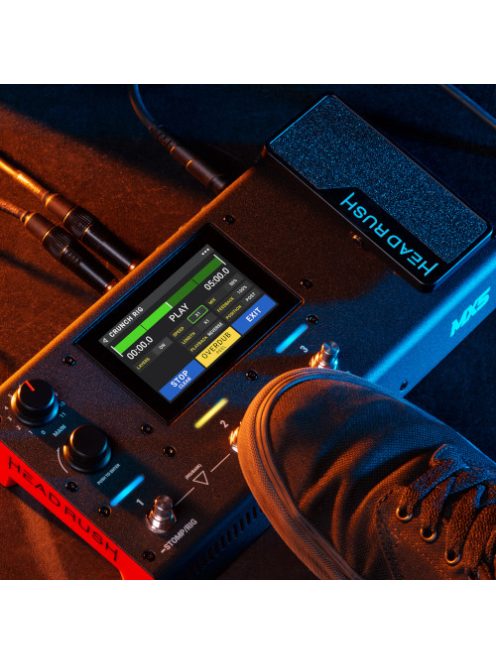 HeadRush gitáreffekt, pedálboard, 4" touchscreen, USB interface, 3 footswitch, exp.