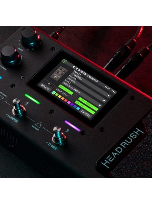 HeadRush gitáreffekt, pedálboard, 4" touchscreen, USB interface, 3 footswitch, exp.