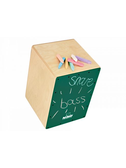 Nino Cajon zöld előlappal amelyre krétával lehet írni