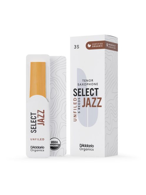 D'Addario Select Jazz Unfiled Tenor Sax First & Only Organic 3 Soft