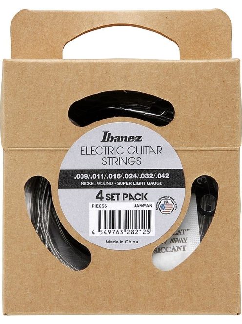 Ibanez PIEGS6 elektromos gitárhúr szett, 4 db-os szett, 09-42