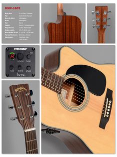 Sigma akusztikus gitár elektronikával -  natúr