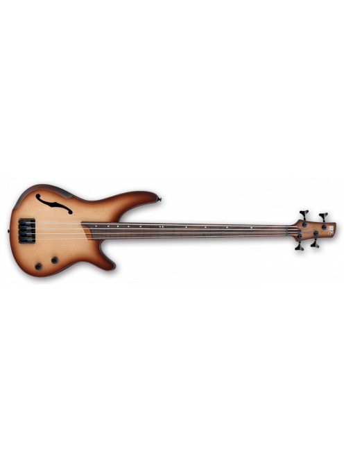 Ibanez Electric Bass Hollow Fretless AERIUM - NNF Natural Browned Burst Flat