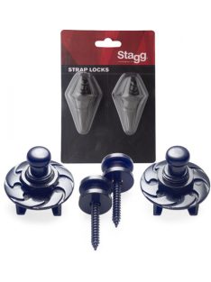 Stagg straplock - biztonsági gitártartó - fekete