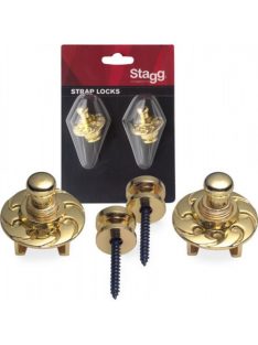 Stagg straplock - biztonsági hevedertartó - arany színű