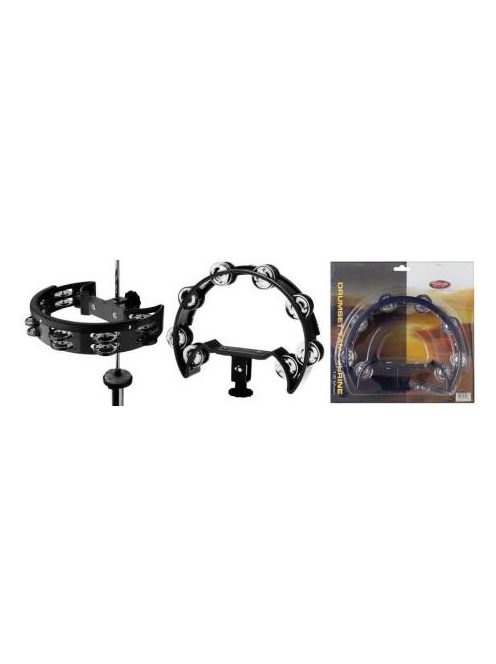 Stagg dobra szerelhető féltamburin, duplasoros-16 csörgő, fekete