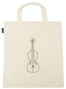 Hegedű mintás szatyor