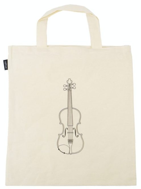Hegedű mintás szatyor