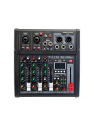 Voice Kraft Keverőpult 2 mono/1 sztereo csatorna,USB Audio interface, Bluetooth, 16DSP effect