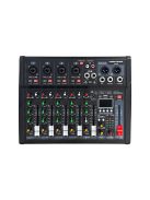 Voice Kraft Keverőpult 4 mono/1 sztereo csatorna, USB Audio interface, Bluetooth, 16 DSP effect