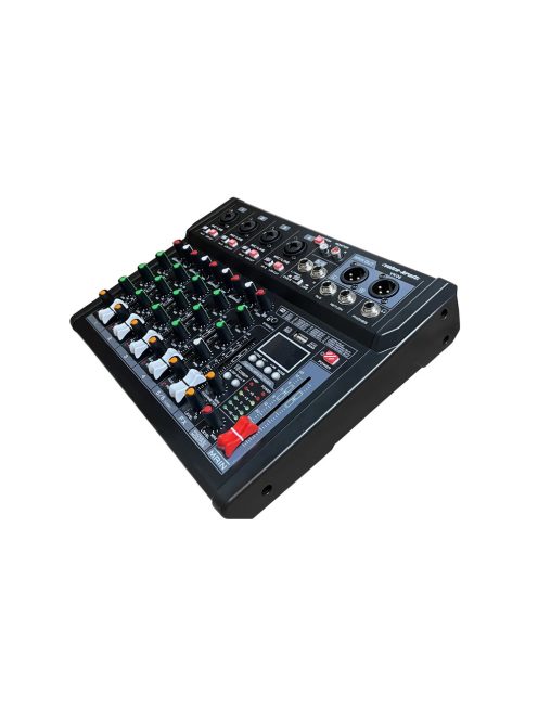 Voice Kraft Keverőpult 4 mono/1 sztereo csatorna, USB Audio interface, Bluetooth, 16 DSP effect