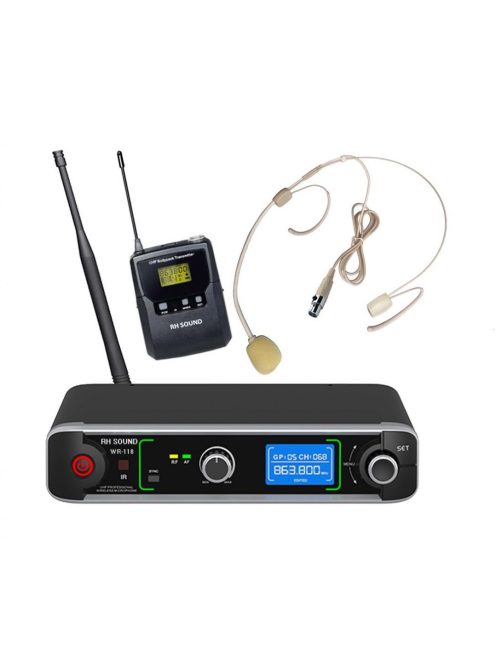 RH Sound WR-118 UHF vezetéknélküli mikrofonkészlet fejmikrofonnal