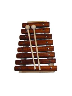   Egy oktávos (X-1)  fa xilofon egzóta fából, tokkal, egy ütőpárral